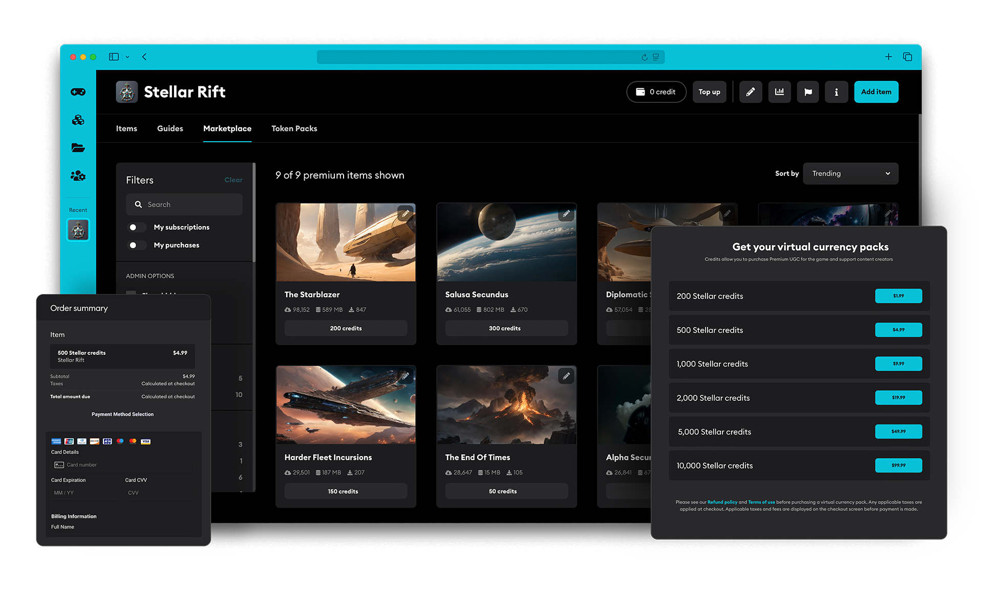 Marketplace Dashboard