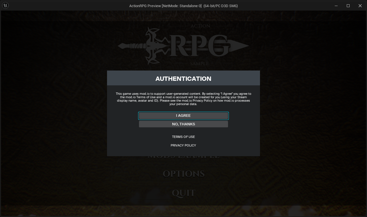 mod.io Authentication
